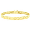 14k Yellow Gold 7 inch Clover Bracelet (6.50 mm) - Bracelets - Custom Crafting Alliance, LLC