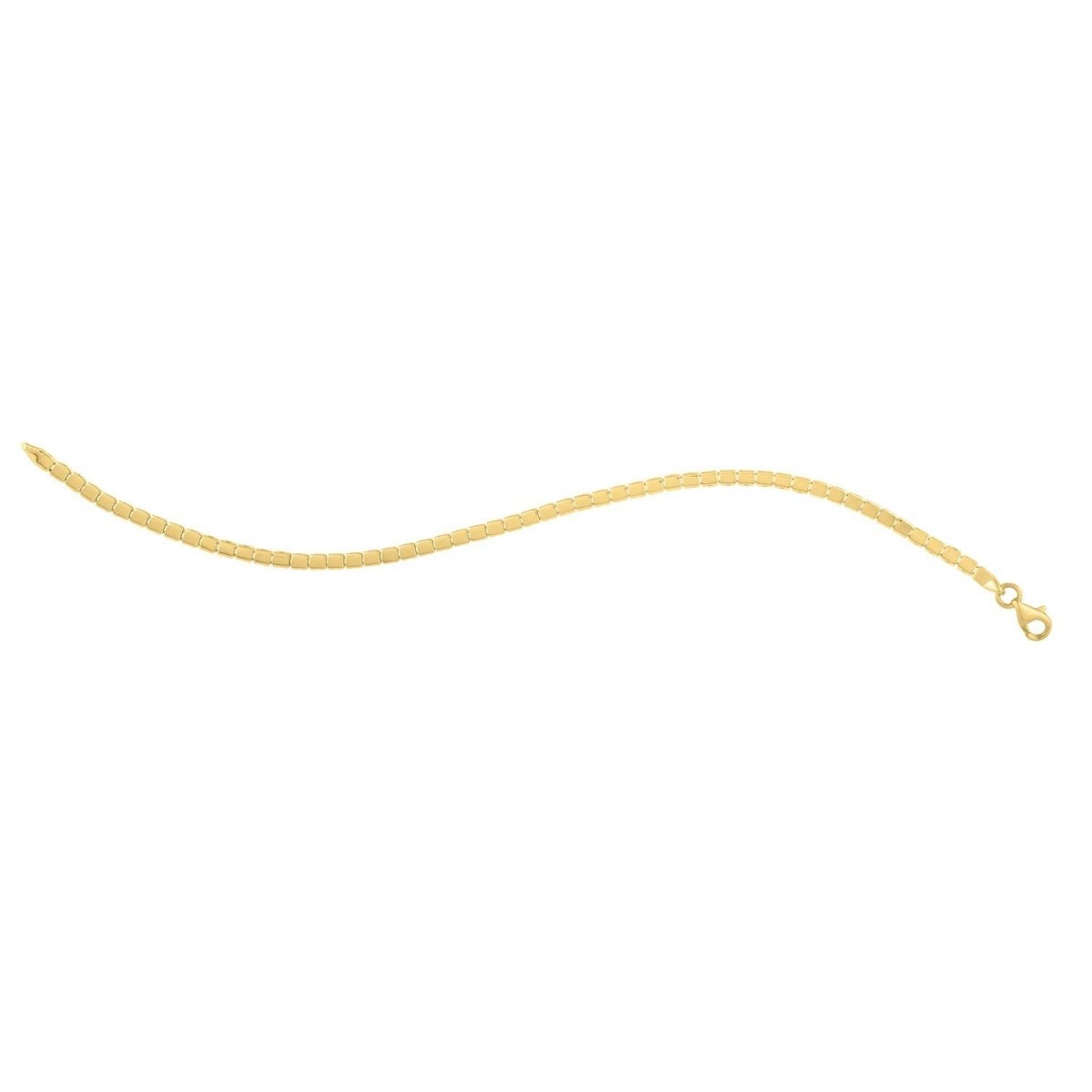 14k Yellow Gold 7 inch Mini Cube Bracelet (2.60 mm) - Bracelets - Custom Crafting Alliance, LLC
