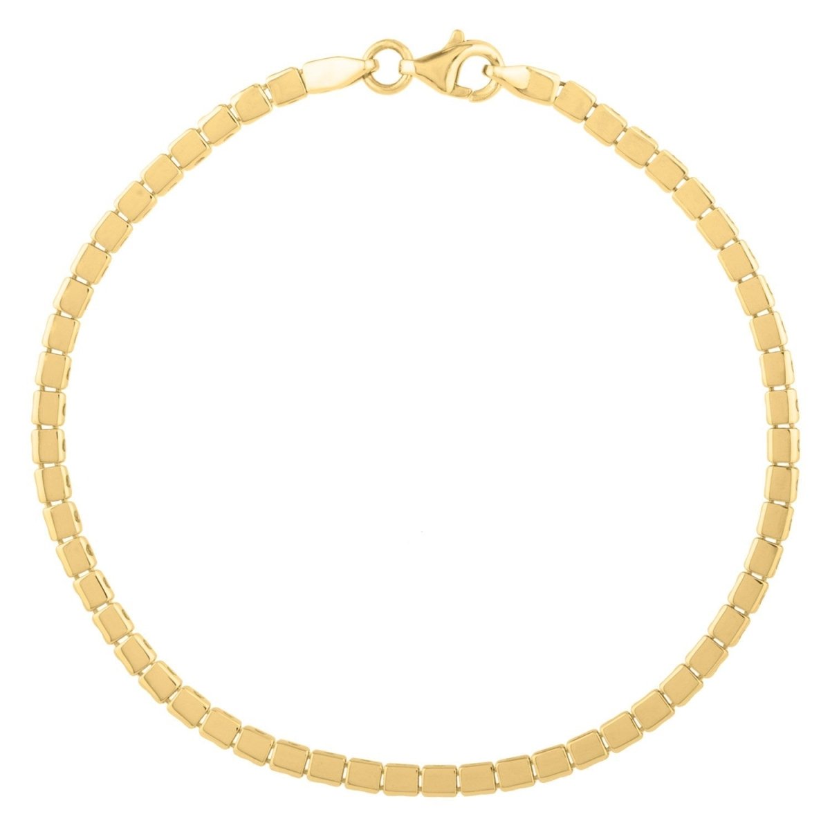 14k Yellow Gold 7 inch Mini Cube Bracelet (2.60 mm) - Bracelets - Custom Crafting Alliance, LLC