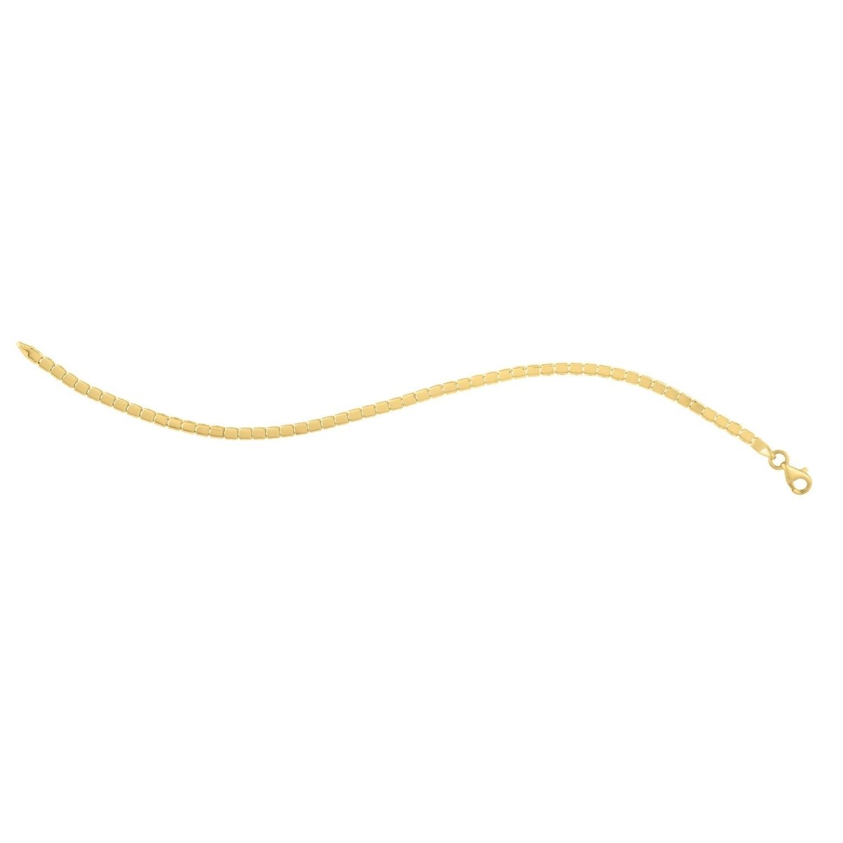 14k Yellow Gold 7 inch Mini Cube Bracelet (2.60 mm) - Bracelets - Custom Crafting Alliance, LLC