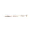 14K Yellow Gold 8.00 Cttw Champagne Diamond Floral Cluster Halo Link Bracelet (H-I Color, I1-I2 Clarity) - Bracelets - Custom Crafting Alliance, LLC