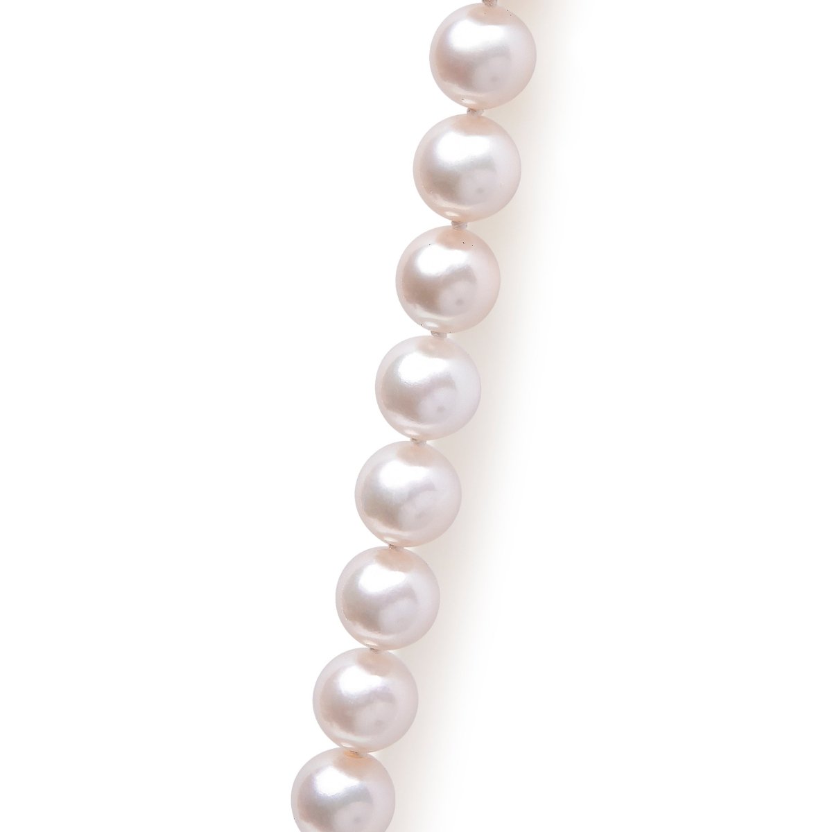 14K Yellow Gold 8.0x8.5mm Akoya Pearl Strand Necklace - Necklaces - Custom Crafting Alliance, LLC