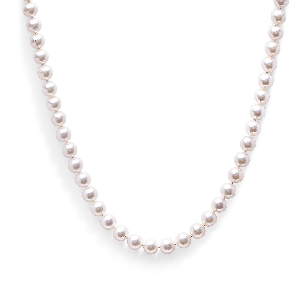 14K Yellow Gold 8.0x8.5mm Akoya Pearl Strand Necklace - Necklaces - Custom Crafting Alliance, LLC