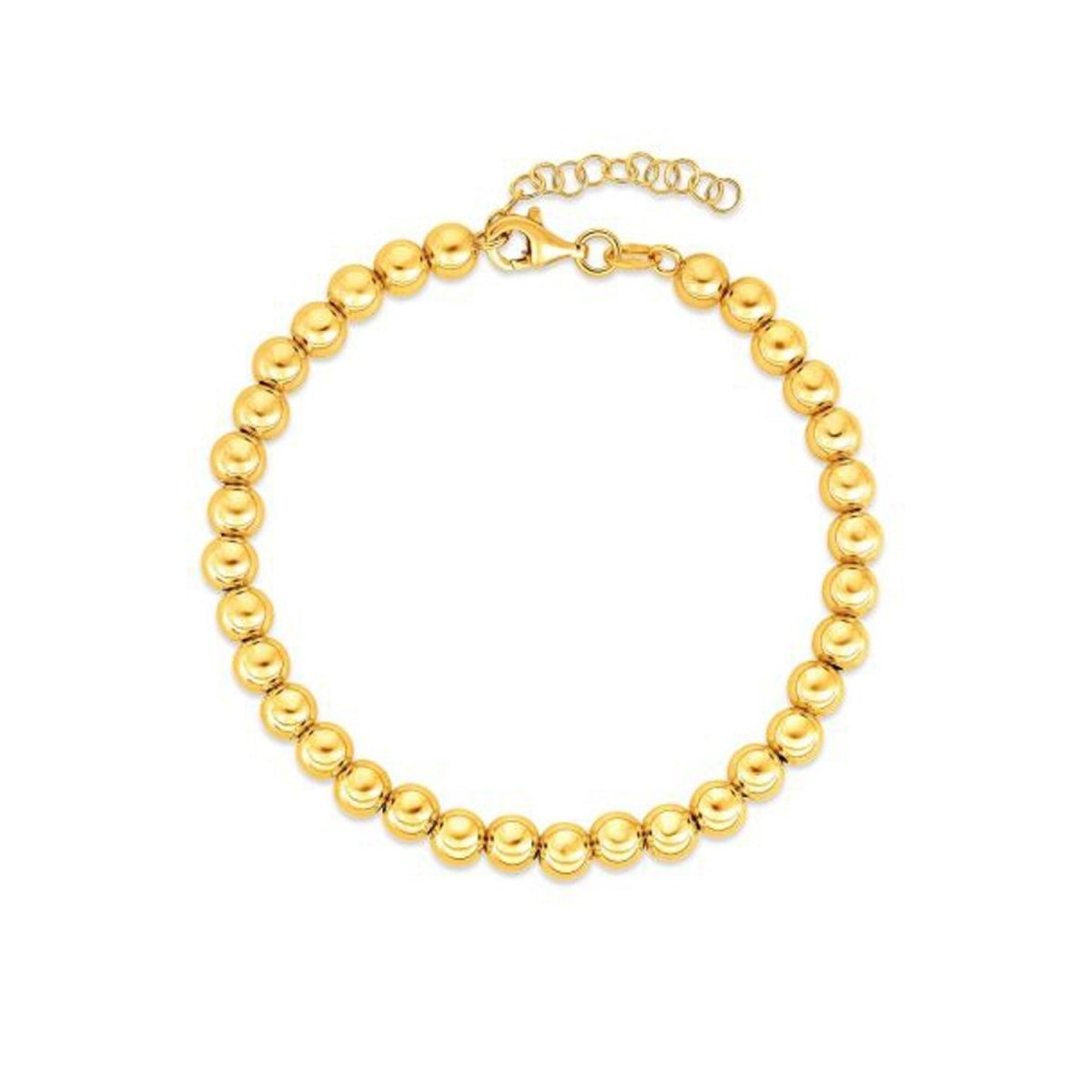 14k Yellow Gold Bead Chain Necklace(5mm) - Necklaces - Custom Crafting Alliance, LLC