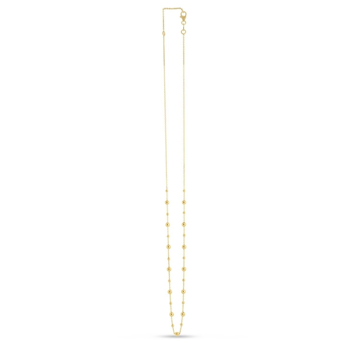 14k Yellow Gold Bead Necklace - Necklaces - Custom Crafting Alliance, LLC