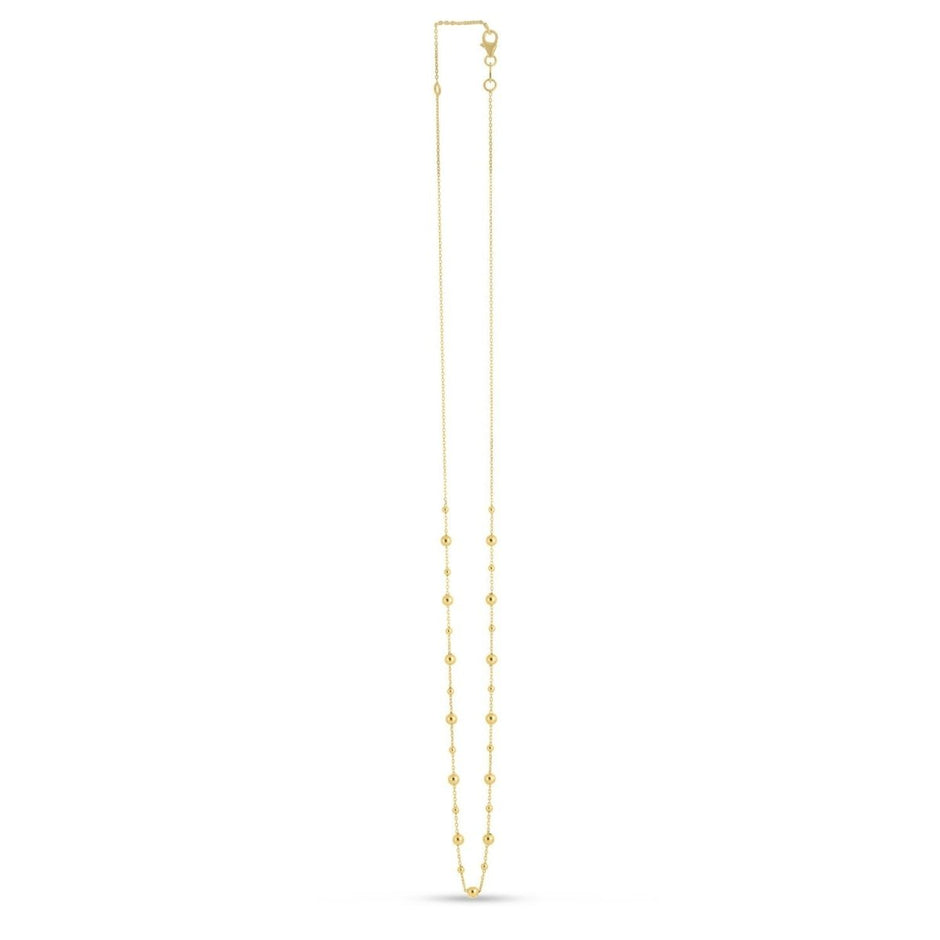 14k Yellow Gold Bead Necklace - Necklaces - Custom Crafting Alliance, LLC