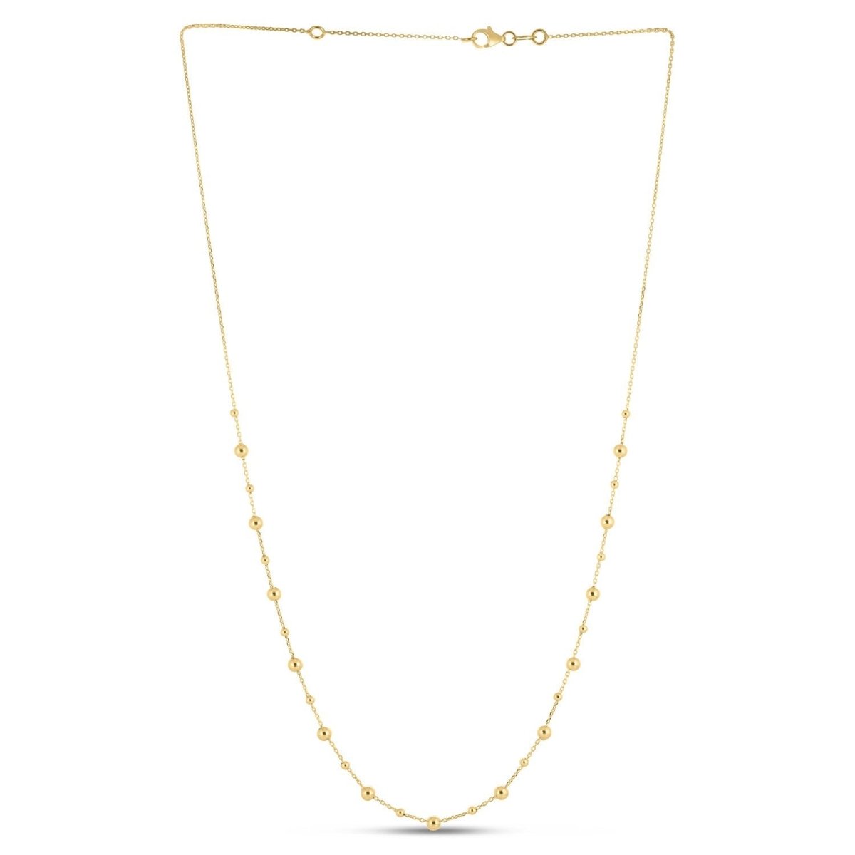 14k Yellow Gold Bead Necklace - Necklaces - Custom Crafting Alliance, LLC