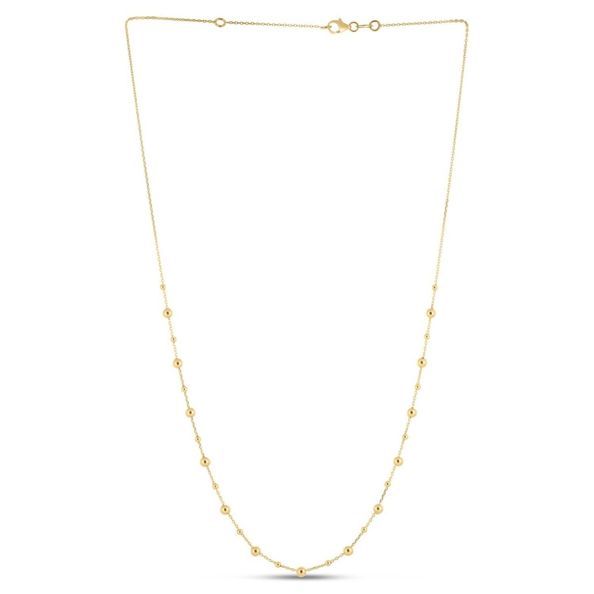 14k Yellow Gold Bead Necklace - Necklaces - Custom Crafting Alliance, LLC