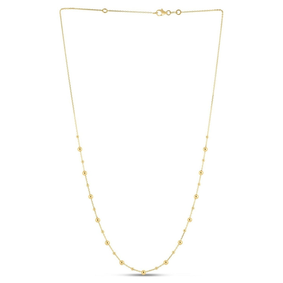14k Yellow Gold Bead Necklace - Necklaces - Custom Crafting Alliance, LLC
