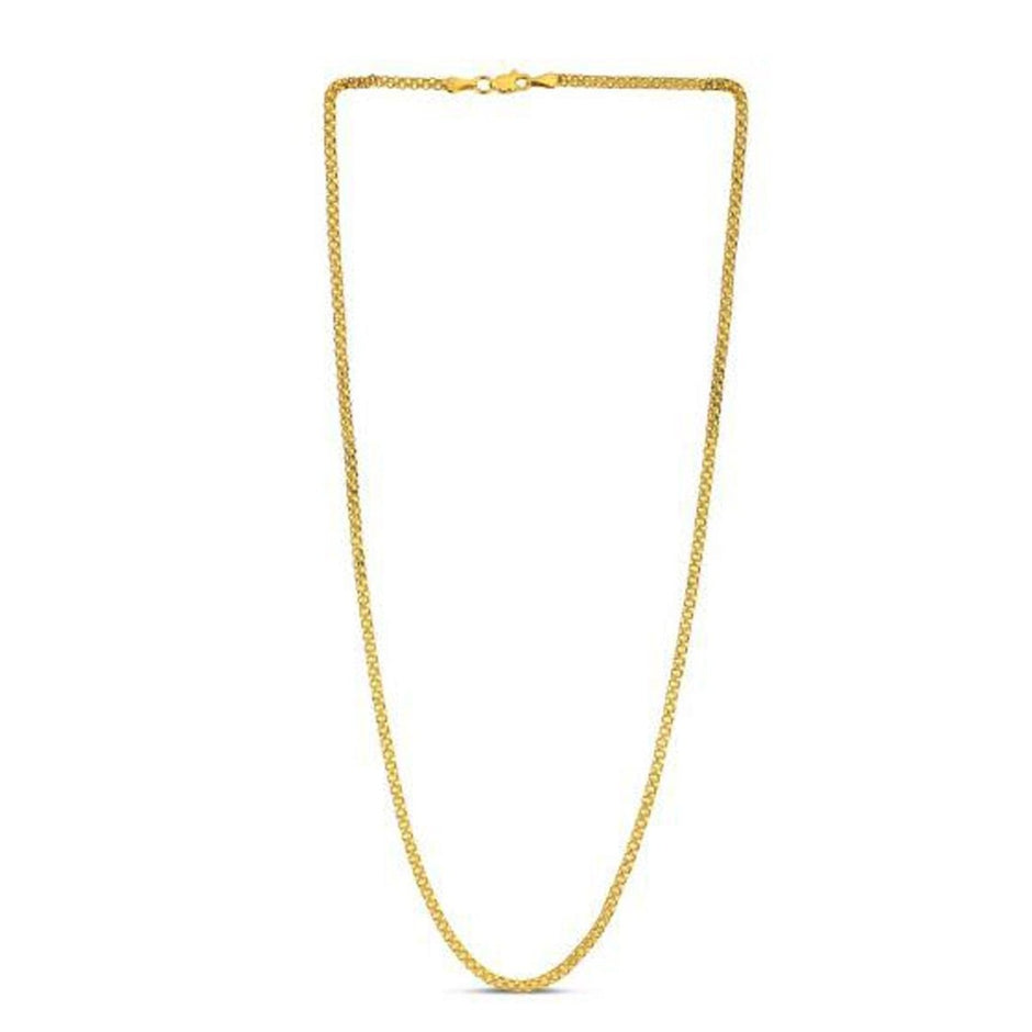 14k Yellow Gold Bismark Chain (2.50 mm) - Necklaces - Custom Crafting Alliance, LLC