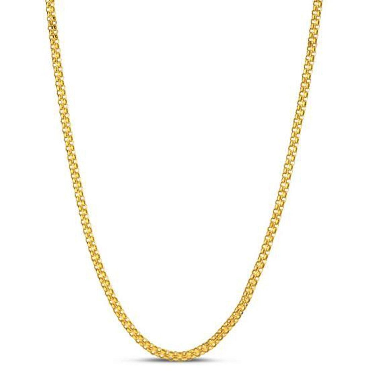 14k Yellow Gold Bismark Chain (2.50 mm) - Necklaces - Custom Crafting Alliance, LLC