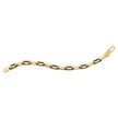 14k Yellow Gold Black Onyx Paperclip Gem Link Bracelet (7.00 mm) - Bracelets - Custom Crafting Alliance, LLC