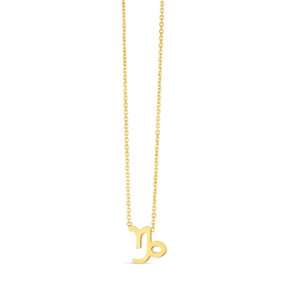 14K Yellow Gold Capricorn Necklace - Necklaces - Custom Crafting Alliance, LLC