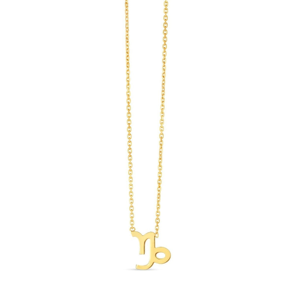 14K Yellow Gold Capricorn Necklace - Necklaces - Custom Crafting Alliance, LLC