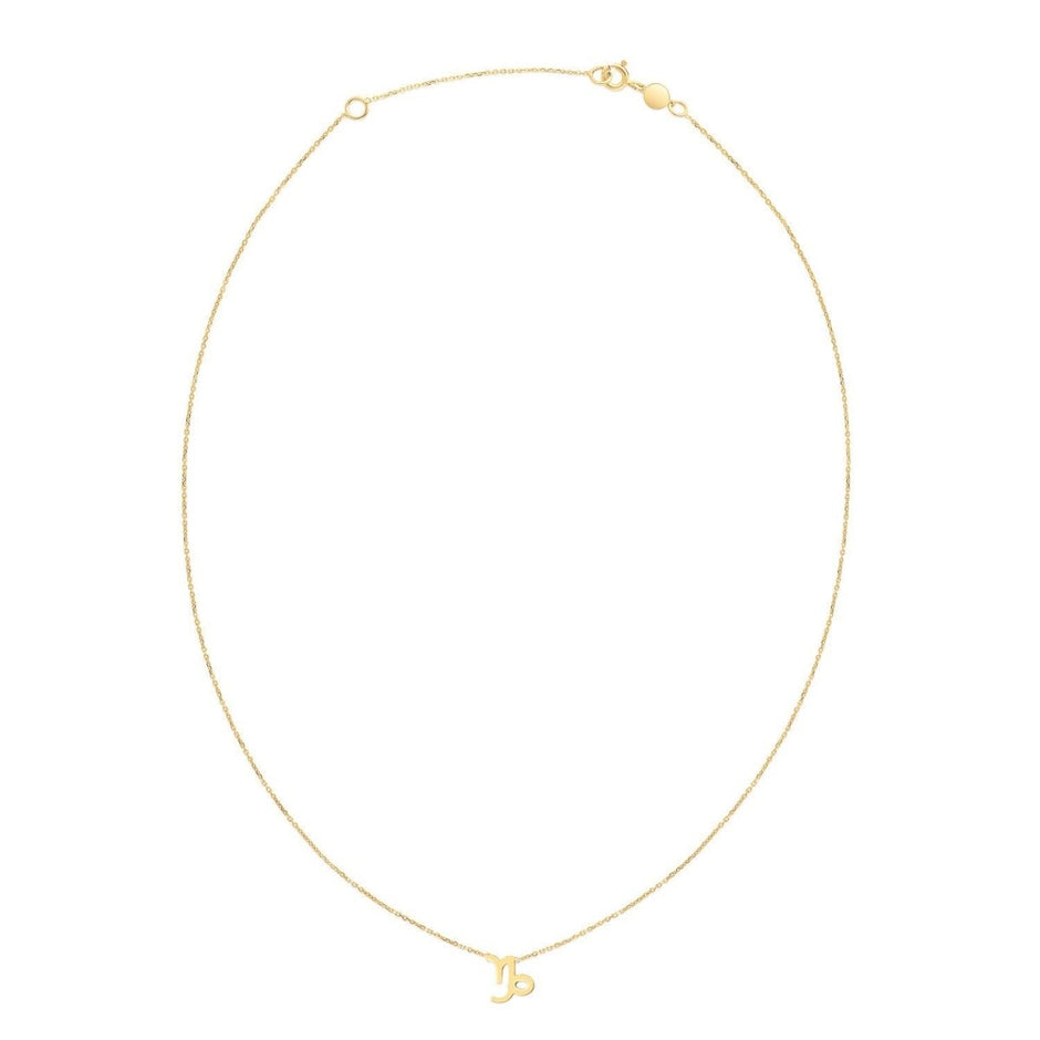 14K Yellow Gold Capricorn Necklace - Necklaces - Custom Crafting Alliance, LLC
