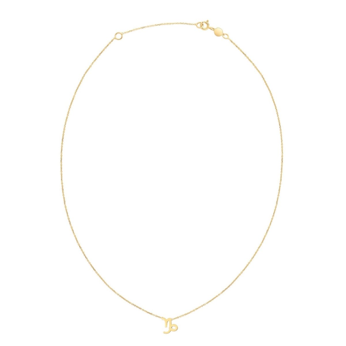 14K Yellow Gold Capricorn Necklace - Necklaces - Custom Crafting Alliance, LLC
