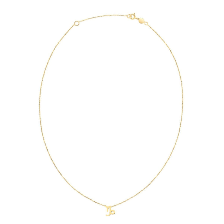 14K Yellow Gold Capricorn Necklace - Necklaces - Custom Crafting Alliance, LLC