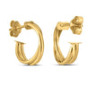 14k Yellow Gold Crossover Hoops - Earrings - Custom Crafting Alliance, LLC