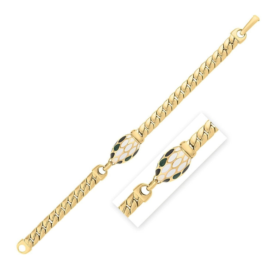 14k Yellow Gold Curb Link Bracelet (7.00 mm) - Bracelets - Custom Crafting Alliance, LLC