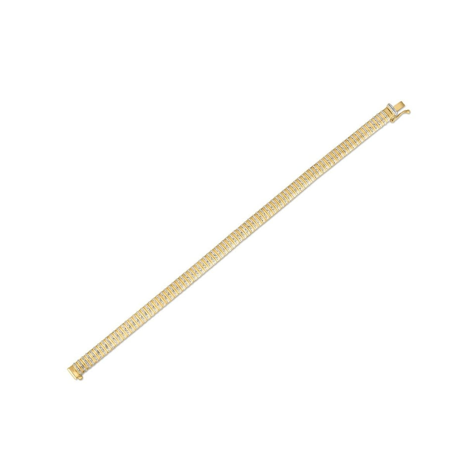 14k Yellow Gold Diamante Flex Bracelet (5.80 mm) - Bracelets - Custom Crafting Alliance, LLC