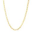 14k Yellow Gold Diamante Paperclip Chain Necklace (4.00 mm) - Necklaces - Custom Crafting Alliance, LLC
