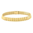 14k Yellow Gold Diamond Shaped Tile Length Bracelet (7.10 mm) - Bracelets - Custom Crafting Alliance, LLC