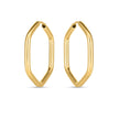 14k Yellow Gold Endless Hexagon Hoop Earrings - Earrings - Custom Crafting Alliance, LLC