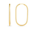 14k Yellow Gold Endless Large Paperclip Hoop Earrings - Earrings - Custom Crafting Alliance, LLC