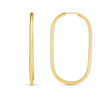 14k Yellow Gold Endless Large Paperclip Hoop Earrings - Earrings - Custom Crafting Alliance, LLC