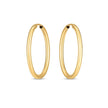 14k Yellow Gold Endless Oval Hoop Earrings(2x25mm) - Earrings - Custom Crafting Alliance, LLC