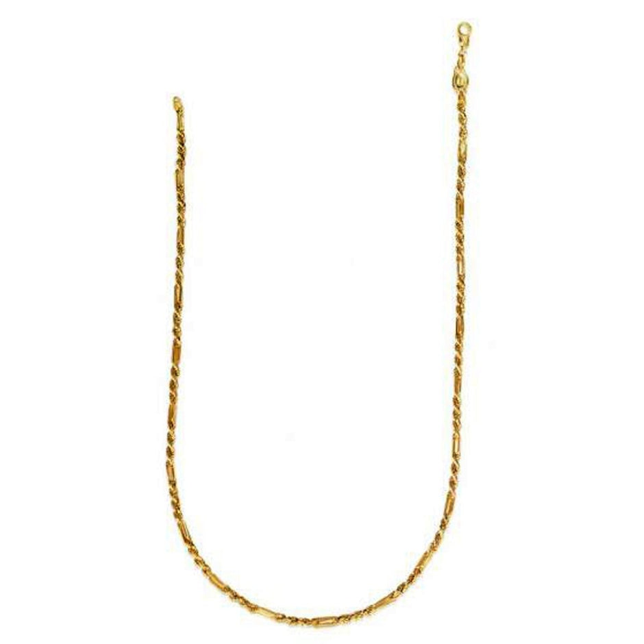 14k Yellow Gold Figa Rope Chain (3.00 mm) - Necklaces - Custom Crafting Alliance, LLC