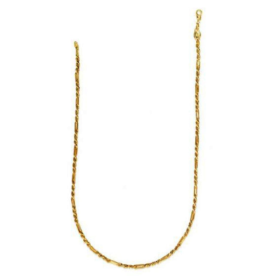 14k Yellow Gold Figa Rope Chain (3.00 mm) - Necklaces - Custom Crafting Alliance, LLC