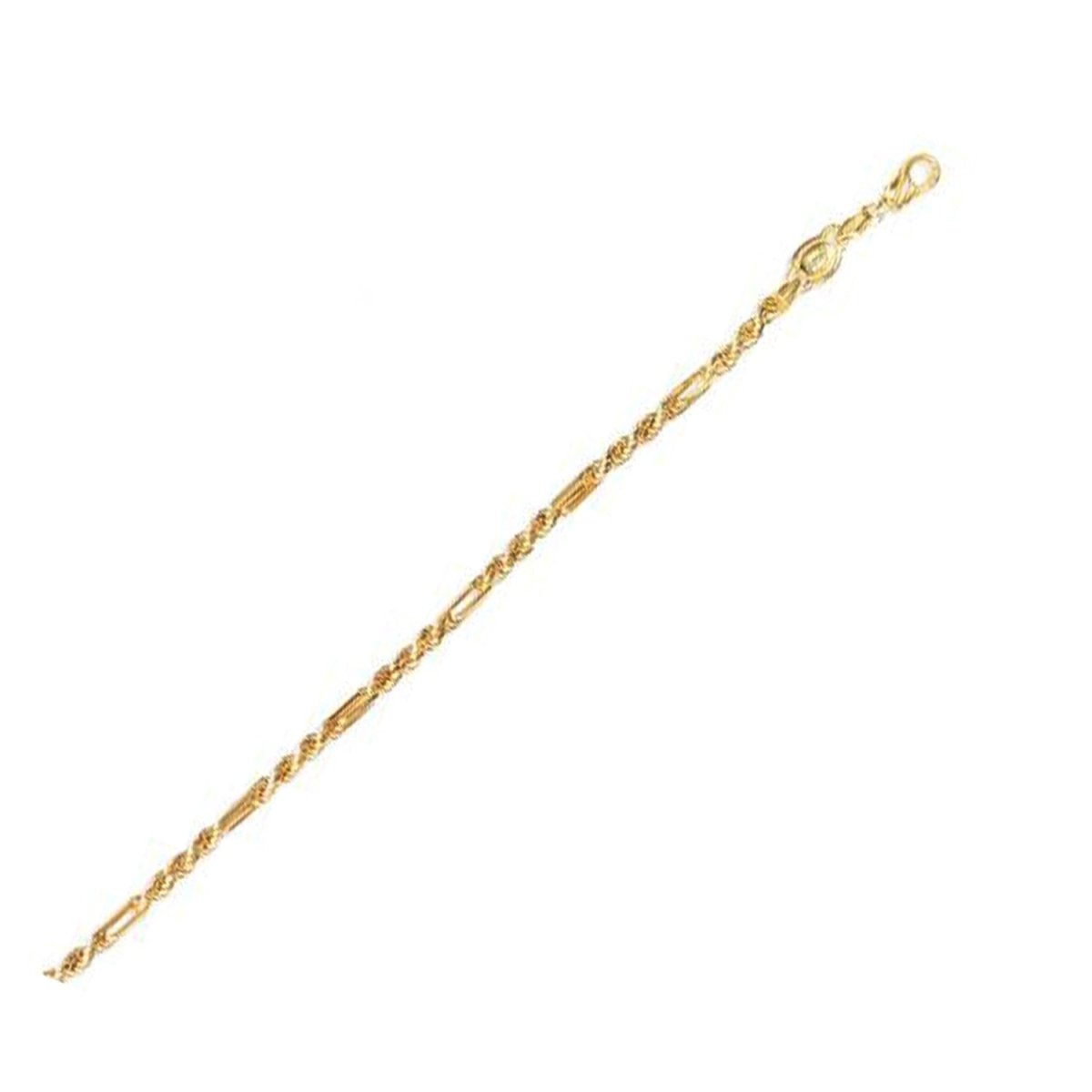 14k Yellow Gold Figa Rope Chain (3.00 mm) - Necklaces - Custom Crafting Alliance, LLC