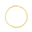 14k Yellow Gold French Cable Chain Bracelet (2.50 mm) - Bracelets - Custom Crafting Alliance, LLC