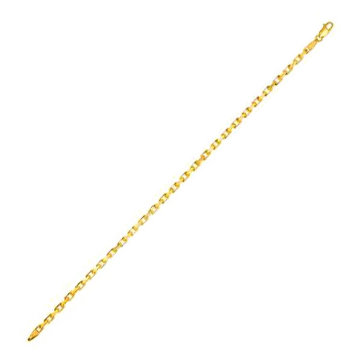 14k Yellow Gold French Cable Chain Bracelet (2.50 mm) - Bracelets - Custom Crafting Alliance, LLC