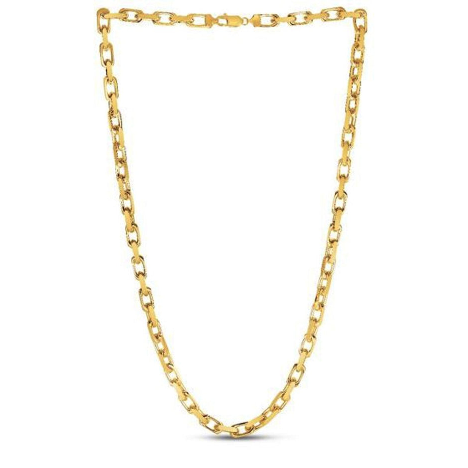 14k Yellow Gold French Cable Link Chain (6.10 mm) - Necklaces - Custom Crafting Alliance, LLC