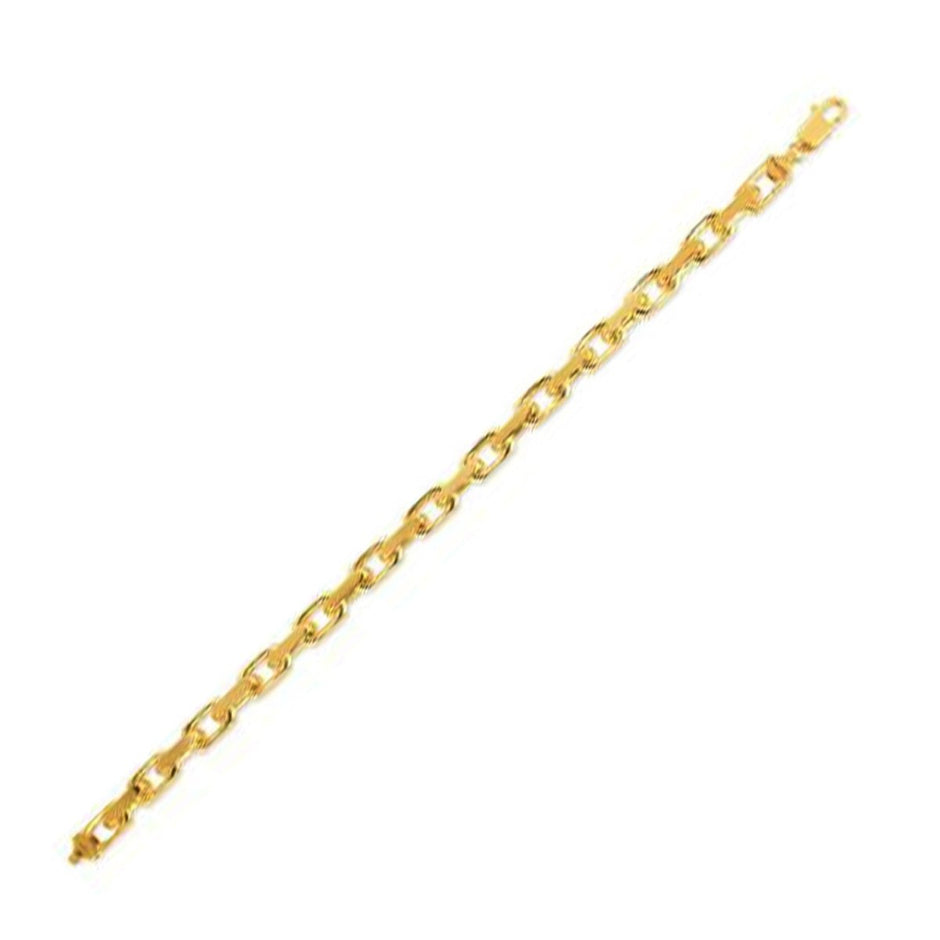 14k Yellow Gold French Cable Link Chain (6.10 mm) - Necklaces - Custom Crafting Alliance, LLC