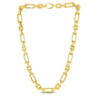 14k Yellow Gold Italian Alternating Paperclip Oval Links Chain Necklace - Necklaces - Custom Crafting Alliance, LLC