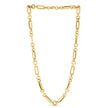 14k Yellow Gold Italian Alternating Paperclip Round Links Chain Necklace - Necklaces - Custom Crafting Alliance, LLC