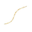 14k Yellow Gold Italian Oval Links Bracelet (5.40 mm) - Bracelets - Custom Crafting Alliance, LLC