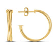 14k Yellow Gold Large Crossover Hoops - Earrings - Custom Crafting Alliance, LLC