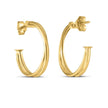 14k Yellow Gold Large Crossover Hoops - Earrings - Custom Crafting Alliance, LLC