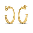 14k Yellow Gold Large Crossover Hoops - Earrings - Custom Crafting Alliance, LLC