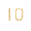 14k Yellow Gold Large Paperclip Huggies - Earrings - Custom Crafting Alliance, LLC