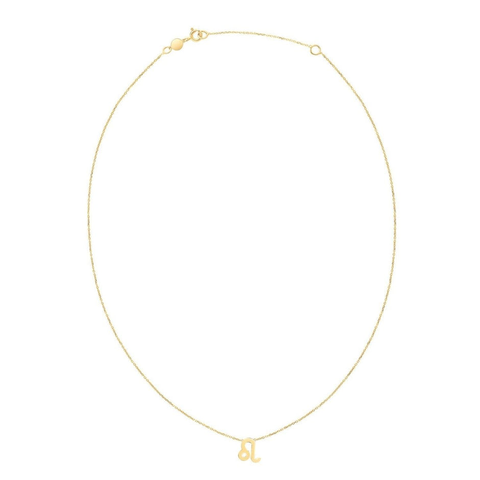 14K Yellow Gold Leo Necklace - Necklaces - Custom Crafting Alliance, LLC