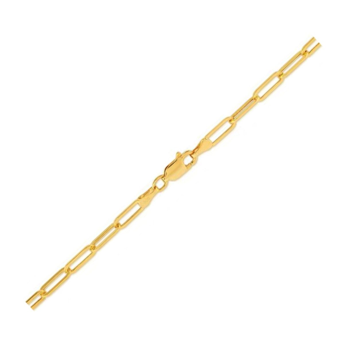 14K Yellow Gold Lite Paperclip Anklet (3.2mm) - Accessories - Custom Crafting Alliance, LLC