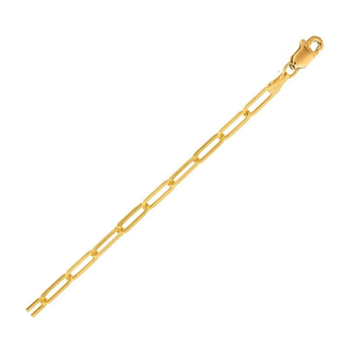 14K Yellow Gold Lite Paperclip Anklet (3.2mm) - Accessories - Custom Crafting Alliance, LLC