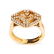 14K Yellow Gold Marquise-Cut Yellow Citrine and 1/3 Cttw Diamond Halo Cocktail Ring (G-H Color, SI1-SI2 Clarity) - Size 7 - Rings - Custom Crafting Alliance, LLC