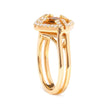14K Yellow Gold Marquise-Cut Yellow Citrine and 1/3 Cttw Diamond Halo Cocktail Ring (G-H Color, SI1-SI2 Clarity) - Size 7 - Rings - Custom Crafting Alliance, LLC