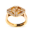 14K Yellow Gold Marquise-Cut Yellow Citrine and 1/3 Cttw Diamond Halo Cocktail Ring (G-H Color, SI1-SI2 Clarity) - Size 7 - Rings - Custom Crafting Alliance, LLC